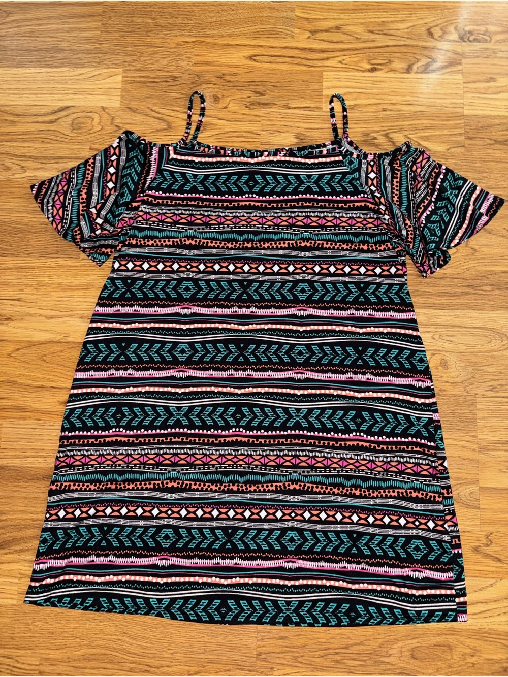 Bobbie Brooks Bohemian Style Cold Shoulder Tunic Dress Women’s Size Large Colors